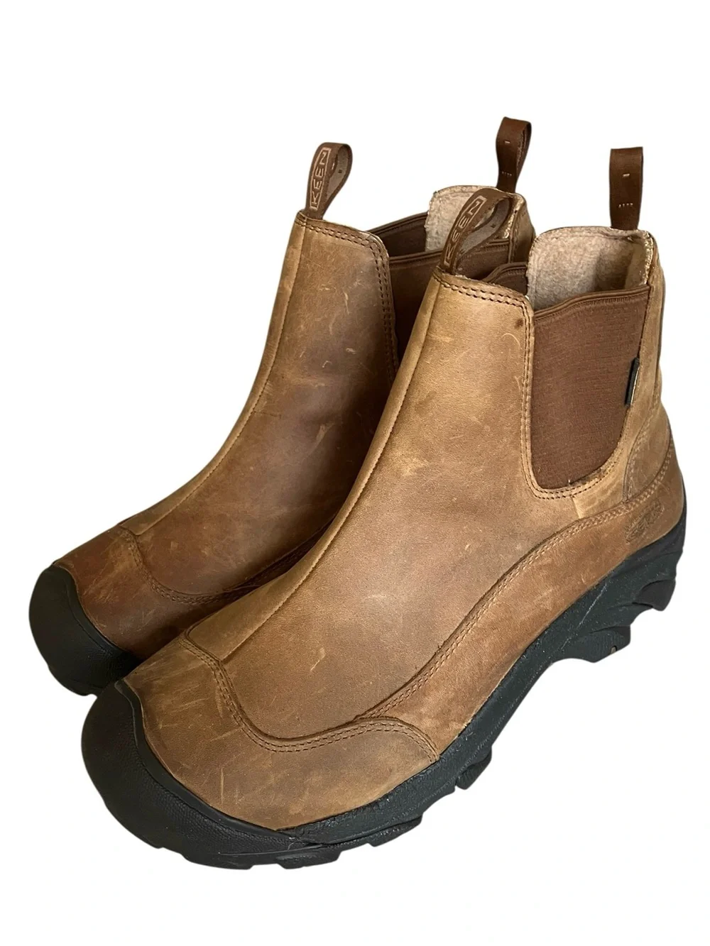 KEEN Anchorage III WP Leather Chelsea Hiking Boots Earth Men's Size 12